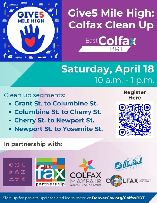 Colfax Clean up Saturday April 18th 10am
