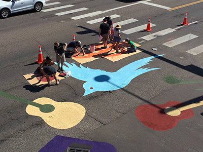 Crosswalk Art Adds More Color to East Colfax