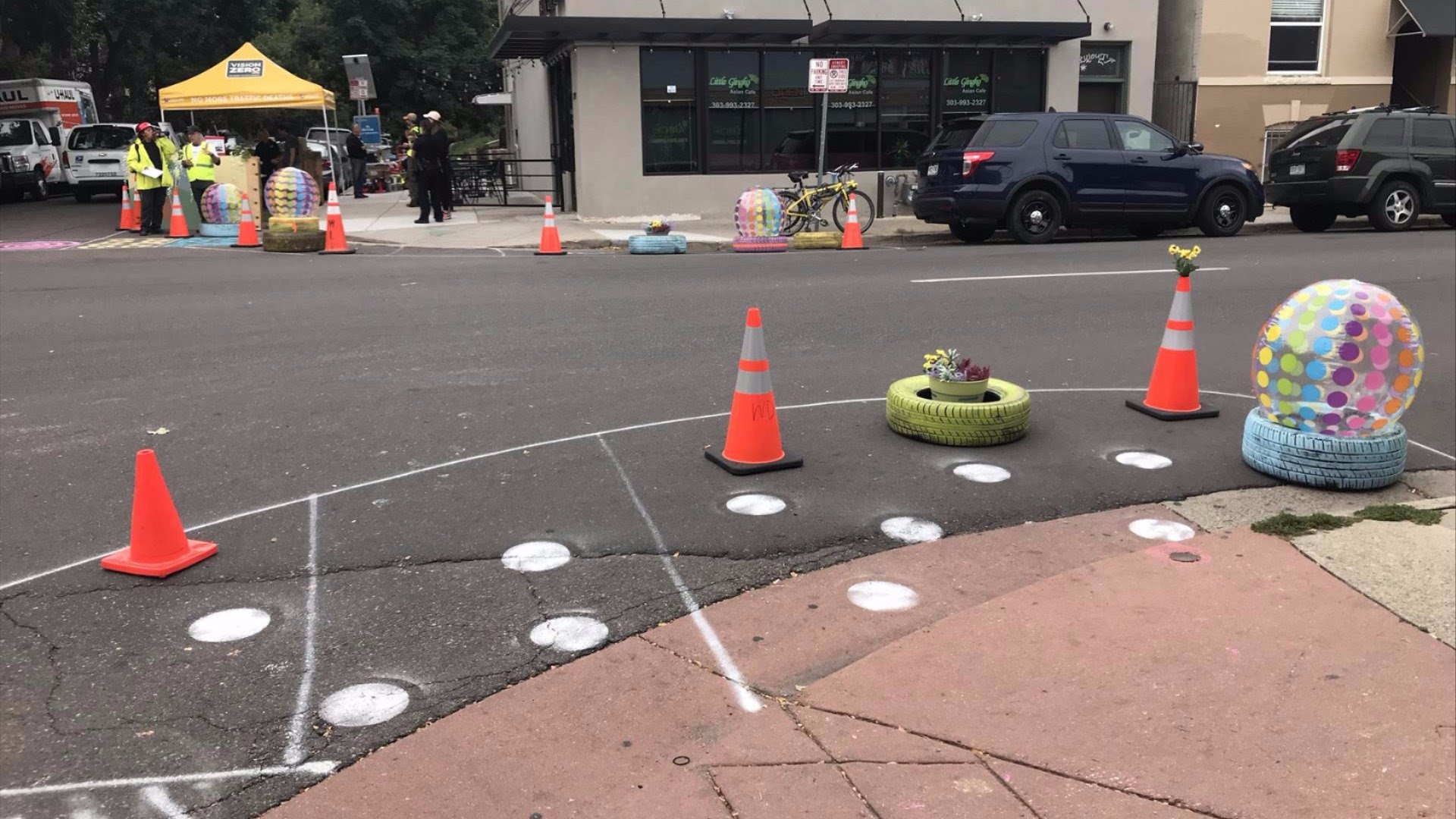 Road Coned Off for Tasty Colfax